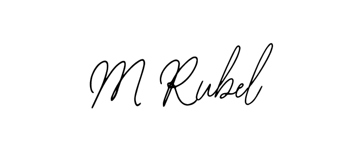 Use a signature maker to create a handwritten signature online. With this signature software, you can design (Bearetta-2O07w) your own signature for name M Rubel. M Rubel signature style 12 images and pictures png