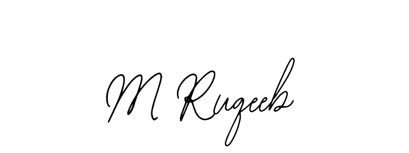 Also You can easily find your signature by using the search form. We will create M Ruqeeb name handwritten signature images for you free of cost using Bearetta-2O07w sign style. M Ruqeeb signature style 12 images and pictures png
