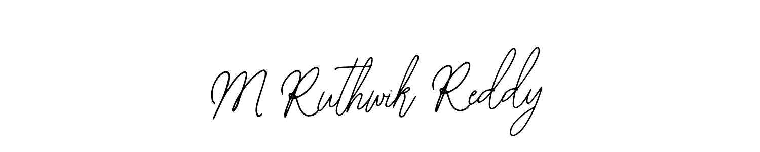 Use a signature maker to create a handwritten signature online. With this signature software, you can design (Bearetta-2O07w) your own signature for name M Ruthwik Reddy. M Ruthwik Reddy signature style 12 images and pictures png