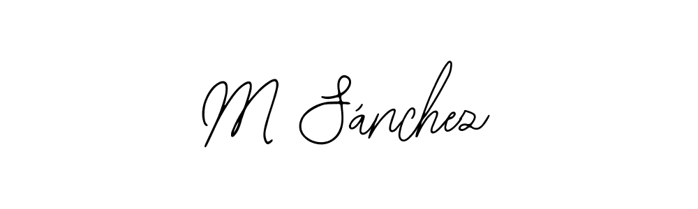 The best way (Bearetta-2O07w) to make a short signature is to pick only two or three words in your name. The name M Sánchez include a total of six letters. For converting this name. M Sánchez signature style 12 images and pictures png