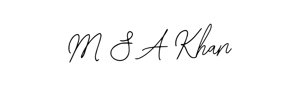 Use a signature maker to create a handwritten signature online. With this signature software, you can design (Bearetta-2O07w) your own signature for name M S A Khan. M S A Khan signature style 12 images and pictures png