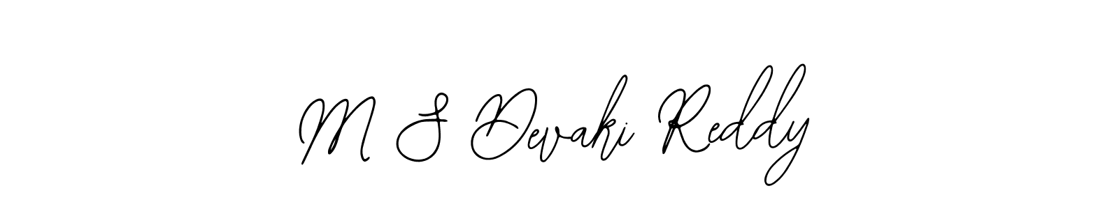 The best way (Bearetta-2O07w) to make a short signature is to pick only two or three words in your name. The name M S Devaki Reddy include a total of six letters. For converting this name. M S Devaki Reddy signature style 12 images and pictures png