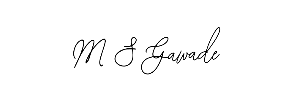 The best way (Bearetta-2O07w) to make a short signature is to pick only two or three words in your name. The name M S Gawade include a total of six letters. For converting this name. M S Gawade signature style 12 images and pictures png