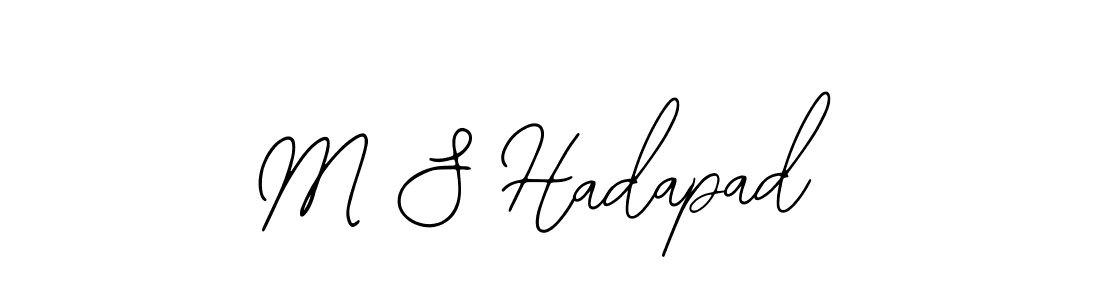 Make a beautiful signature design for name M S Hadapad. With this signature (Bearetta-2O07w) style, you can create a handwritten signature for free. M S Hadapad signature style 12 images and pictures png