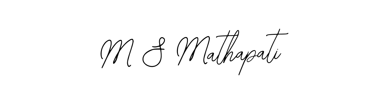 Also You can easily find your signature by using the search form. We will create M S Mathapati name handwritten signature images for you free of cost using Bearetta-2O07w sign style. M S Mathapati signature style 12 images and pictures png