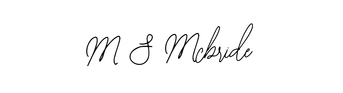 How to make M S Mcbride name signature. Use Bearetta-2O07w style for creating short signs online. This is the latest handwritten sign. M S Mcbride signature style 12 images and pictures png