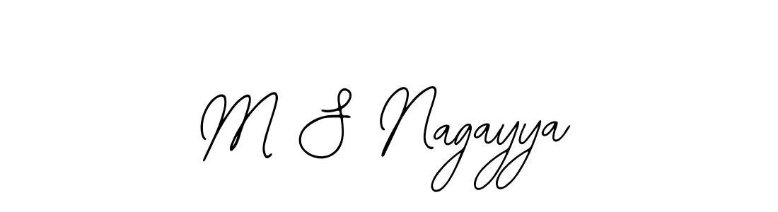 You should practise on your own different ways (Bearetta-2O07w) to write your name (M S Nagayya) in signature. don't let someone else do it for you. M S Nagayya signature style 12 images and pictures png