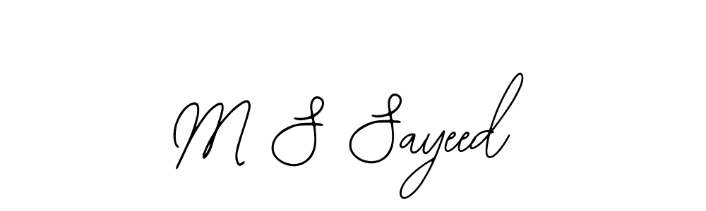 Make a beautiful signature design for name M S Sayeed. With this signature (Bearetta-2O07w) style, you can create a handwritten signature for free. M S Sayeed signature style 12 images and pictures png