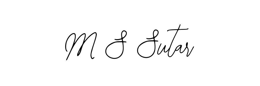 You should practise on your own different ways (Bearetta-2O07w) to write your name (M S Sutar) in signature. don't let someone else do it for you. M S Sutar signature style 12 images and pictures png