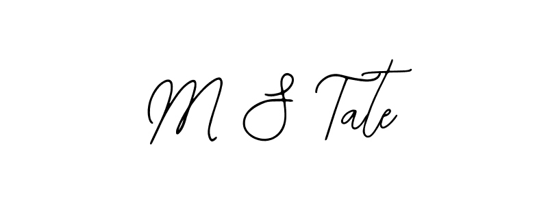You should practise on your own different ways (Bearetta-2O07w) to write your name (M S Tate) in signature. don't let someone else do it for you. M S Tate signature style 12 images and pictures png
