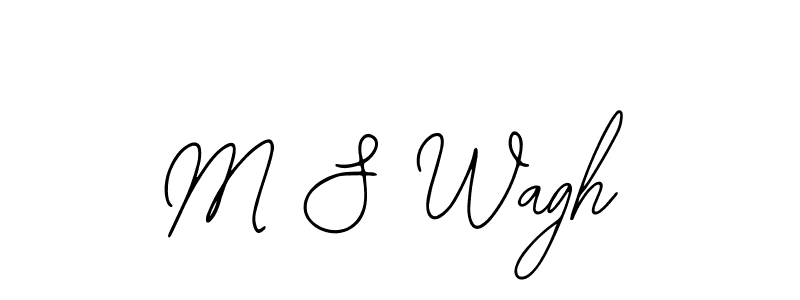 Make a beautiful signature design for name M S Wagh. With this signature (Bearetta-2O07w) style, you can create a handwritten signature for free. M S Wagh signature style 12 images and pictures png