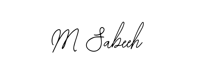 if you are searching for the best signature style for your name M Sabeeh. so please give up your signature search. here we have designed multiple signature styles  using Bearetta-2O07w. M Sabeeh signature style 12 images and pictures png