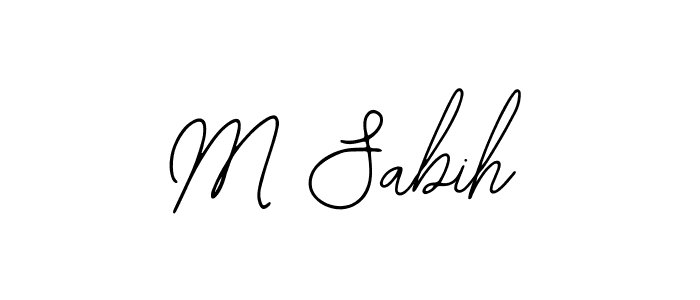 Create a beautiful signature design for name M Sabih. With this signature (Bearetta-2O07w) fonts, you can make a handwritten signature for free. M Sabih signature style 12 images and pictures png