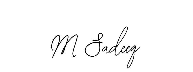 Design your own signature with our free online signature maker. With this signature software, you can create a handwritten (Bearetta-2O07w) signature for name M Sadeeq. M Sadeeq signature style 12 images and pictures png