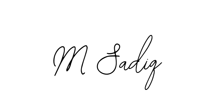 Also we have M Sadiq name is the best signature style. Create professional handwritten signature collection using Bearetta-2O07w autograph style. M Sadiq signature style 12 images and pictures png