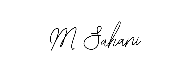 The best way (Bearetta-2O07w) to make a short signature is to pick only two or three words in your name. The name M Sahani include a total of six letters. For converting this name. M Sahani signature style 12 images and pictures png