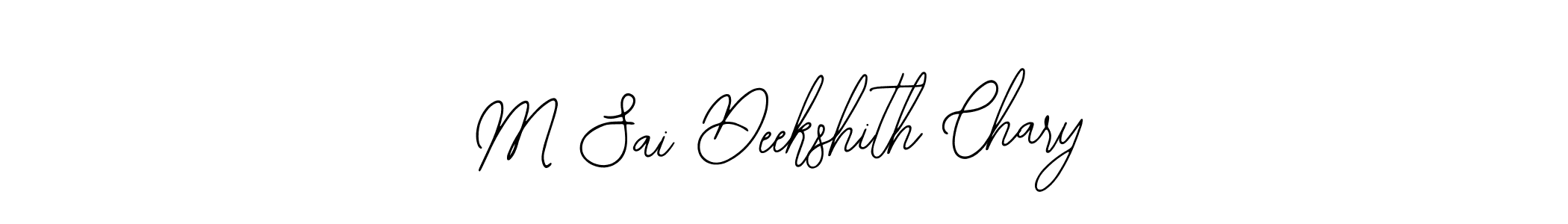 Also we have M Sai Deekshith Chary name is the best signature style. Create professional handwritten signature collection using Bearetta-2O07w autograph style. M Sai Deekshith Chary signature style 12 images and pictures png