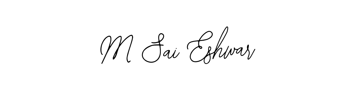 Also You can easily find your signature by using the search form. We will create M Sai Eshwar name handwritten signature images for you free of cost using Bearetta-2O07w sign style. M Sai Eshwar signature style 12 images and pictures png