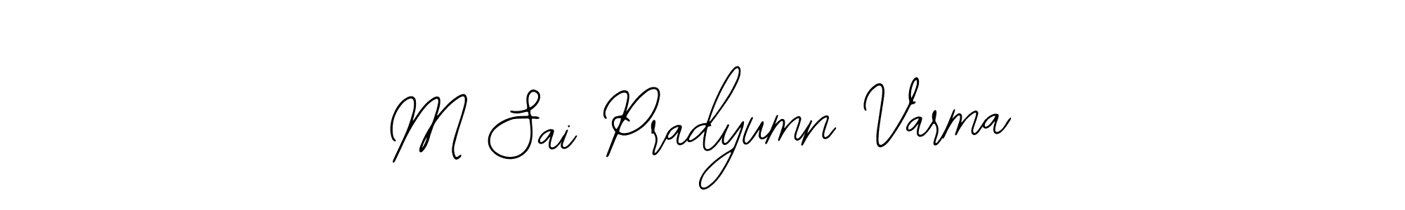if you are searching for the best signature style for your name M Sai Pradyumn Varma. so please give up your signature search. here we have designed multiple signature styles  using Bearetta-2O07w. M Sai Pradyumn Varma signature style 12 images and pictures png