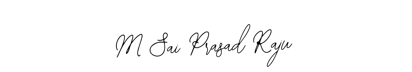 The best way (Bearetta-2O07w) to make a short signature is to pick only two or three words in your name. The name M Sai Prasad Raju include a total of six letters. For converting this name. M Sai Prasad Raju signature style 12 images and pictures png