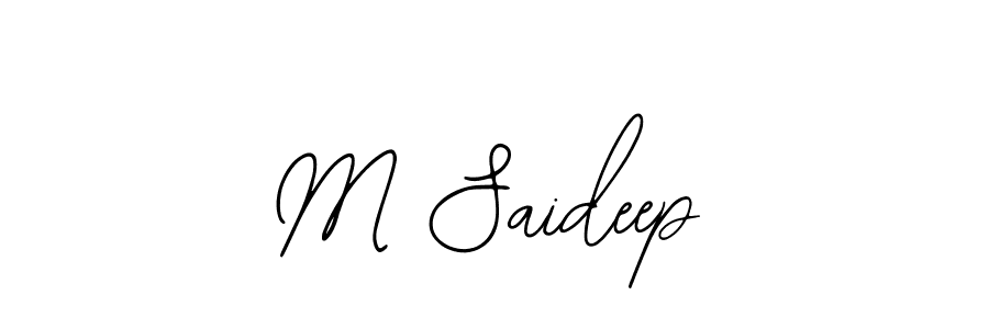 Design your own signature with our free online signature maker. With this signature software, you can create a handwritten (Bearetta-2O07w) signature for name M Saideep. M Saideep signature style 12 images and pictures png