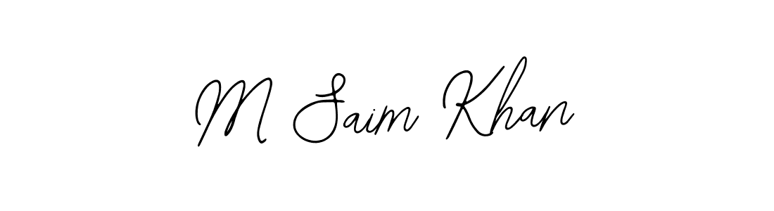 Make a beautiful signature design for name M Saim Khan. With this signature (Bearetta-2O07w) style, you can create a handwritten signature for free. M Saim Khan signature style 12 images and pictures png