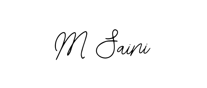 Use a signature maker to create a handwritten signature online. With this signature software, you can design (Bearetta-2O07w) your own signature for name M Saini. M Saini signature style 12 images and pictures png