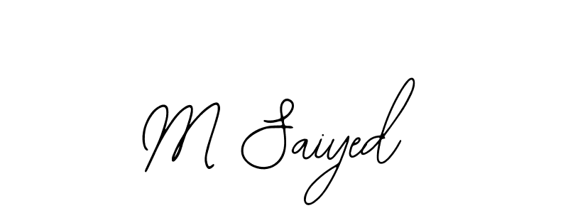 The best way (Bearetta-2O07w) to make a short signature is to pick only two or three words in your name. The name M Saiyed include a total of six letters. For converting this name. M Saiyed signature style 12 images and pictures png