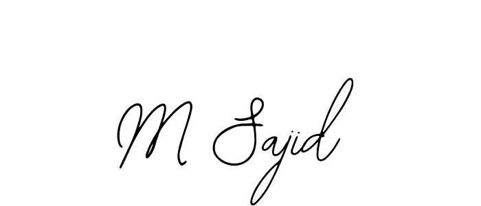 Create a beautiful signature design for name M Sajid. With this signature (Bearetta-2O07w) fonts, you can make a handwritten signature for free. M Sajid signature style 12 images and pictures png