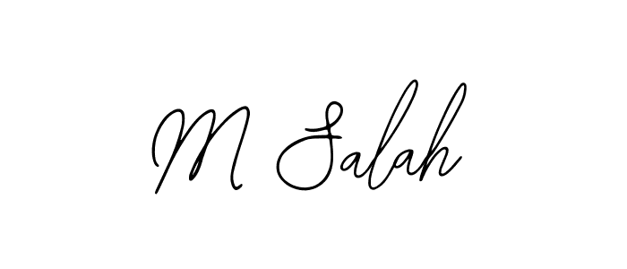 Also we have M Salah name is the best signature style. Create professional handwritten signature collection using Bearetta-2O07w autograph style. M Salah signature style 12 images and pictures png