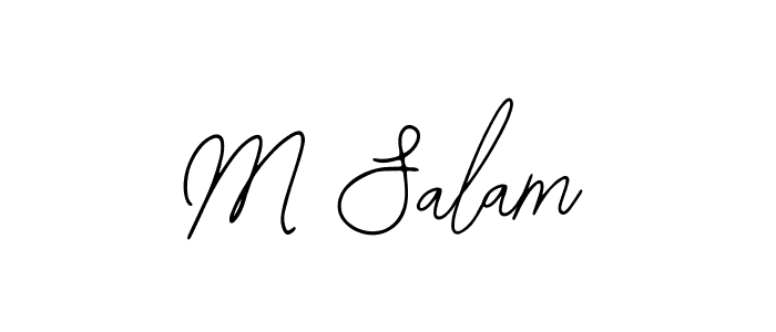 Make a beautiful signature design for name M Salam. With this signature (Bearetta-2O07w) style, you can create a handwritten signature for free. M Salam signature style 12 images and pictures png