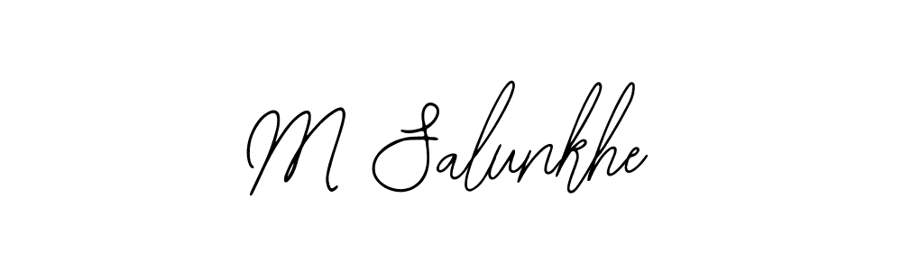 Make a beautiful signature design for name M Salunkhe. Use this online signature maker to create a handwritten signature for free. M Salunkhe signature style 12 images and pictures png