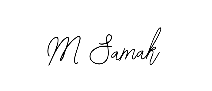 M Samak stylish signature style. Best Handwritten Sign (Bearetta-2O07w) for my name. Handwritten Signature Collection Ideas for my name M Samak. M Samak signature style 12 images and pictures png