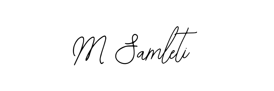 Design your own signature with our free online signature maker. With this signature software, you can create a handwritten (Bearetta-2O07w) signature for name M Samleti. M Samleti signature style 12 images and pictures png