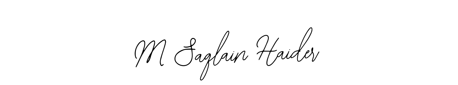 Also we have M Saqlain Haider name is the best signature style. Create professional handwritten signature collection using Bearetta-2O07w autograph style. M Saqlain Haider signature style 12 images and pictures png