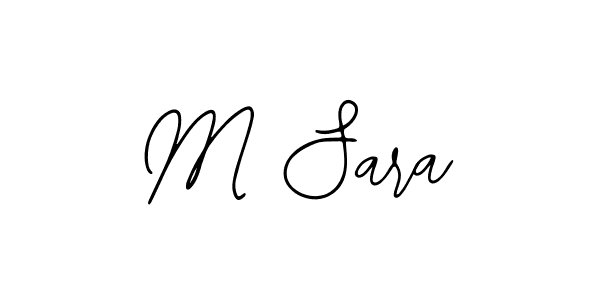 How to make M Sara name signature. Use Bearetta-2O07w style for creating short signs online. This is the latest handwritten sign. M Sara signature style 12 images and pictures png