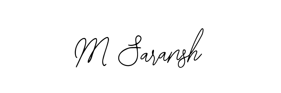 It looks lik you need a new signature style for name M Saransh. Design unique handwritten (Bearetta-2O07w) signature with our free signature maker in just a few clicks. M Saransh signature style 12 images and pictures png