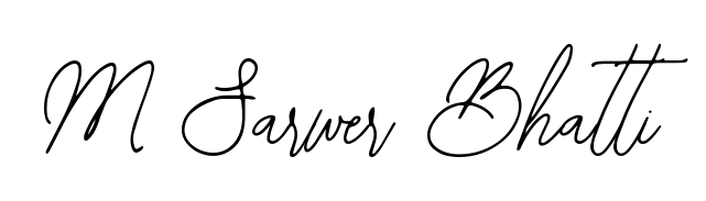 Make your name M Sarwer Bhatti memorable on every contract using Bearetta-2O07w autograph style. Instant transparent background export available. M Sarwer Bhatti signature style 12 images and pictures png
