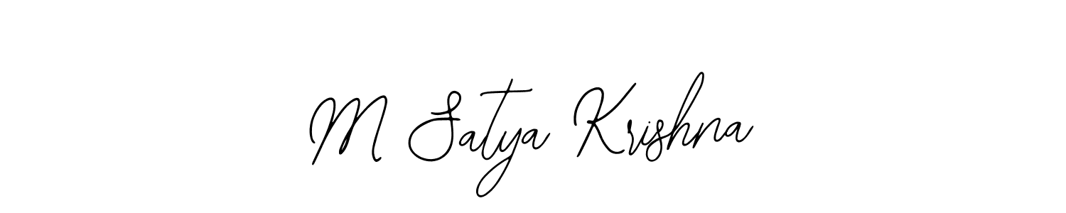 Make a short M Satya Krishna signature style. Manage your documents anywhere anytime using Bearetta-2O07w. Create and add eSignatures, submit forms, share and send files easily. M Satya Krishna signature style 12 images and pictures png