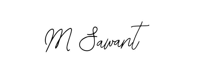 Use a signature maker to create a handwritten signature online. With this signature software, you can design (Bearetta-2O07w) your own signature for name M Sawant. M Sawant signature style 12 images and pictures png