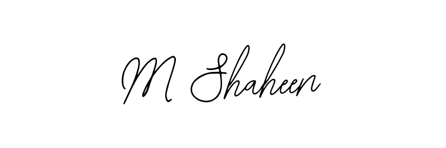 if you are searching for the best signature style for your name M Shaheen. so please give up your signature search. here we have designed multiple signature styles  using Bearetta-2O07w. M Shaheen signature style 12 images and pictures png