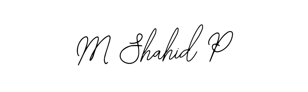 You should practise on your own different ways (Bearetta-2O07w) to write your name (M Shahid P) in signature. don't let someone else do it for you. M Shahid P signature style 12 images and pictures png