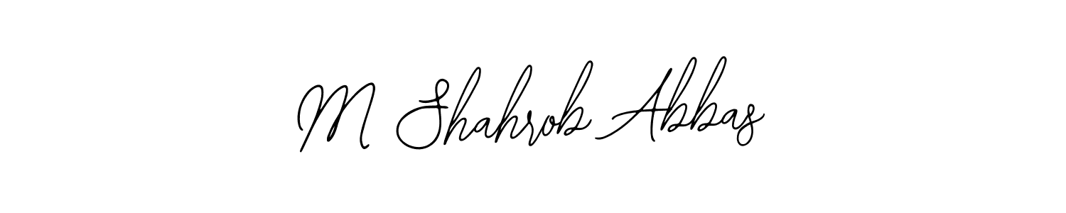 How to make M Shahrob Abbas name signature. Use Bearetta-2O07w style for creating short signs online. This is the latest handwritten sign. M Shahrob Abbas signature style 12 images and pictures png