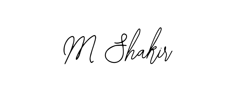 Use a signature maker to create a handwritten signature online. With this signature software, you can design (Bearetta-2O07w) your own signature for name M Shakir. M Shakir signature style 12 images and pictures png