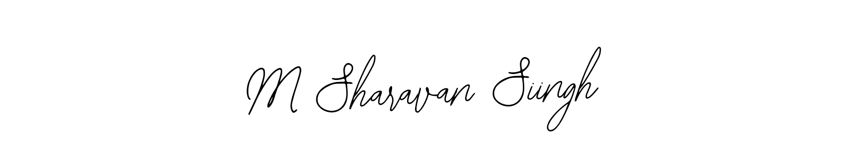 if you are searching for the best signature style for your name M Sharavan Siingh. so please give up your signature search. here we have designed multiple signature styles  using Bearetta-2O07w. M Sharavan Siingh signature style 12 images and pictures png