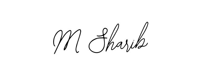 Create a beautiful signature design for name M Sharib. With this signature (Bearetta-2O07w) fonts, you can make a handwritten signature for free. M Sharib signature style 12 images and pictures png