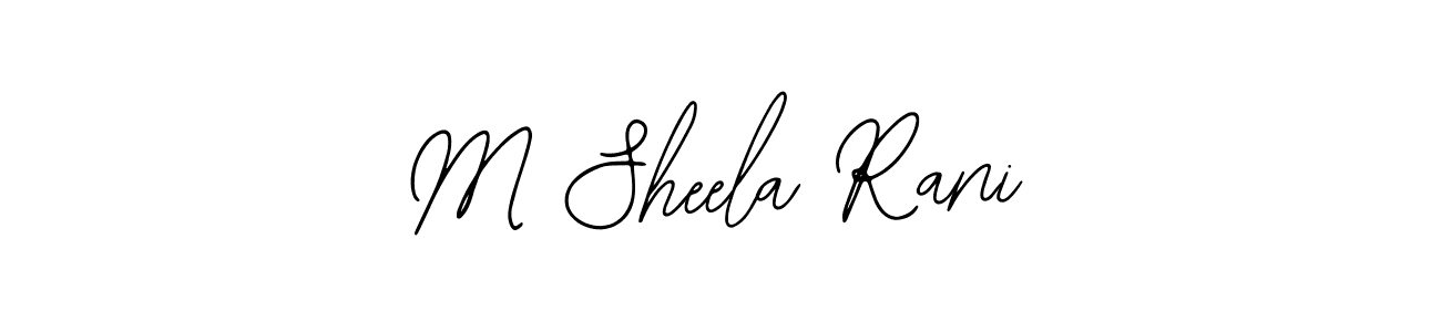 How to make M Sheela Rani name signature. Use Bearetta-2O07w style for creating short signs online. This is the latest handwritten sign. M Sheela Rani signature style 12 images and pictures png