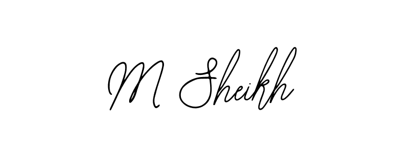 You should practise on your own different ways (Bearetta-2O07w) to write your name (M Sheikh) in signature. don't let someone else do it for you. M Sheikh signature style 12 images and pictures png