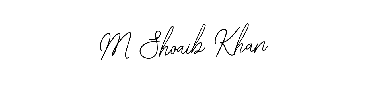 Use a signature maker to create a handwritten signature online. With this signature software, you can design (Bearetta-2O07w) your own signature for name M Shoaib Khan. M Shoaib Khan signature style 12 images and pictures png