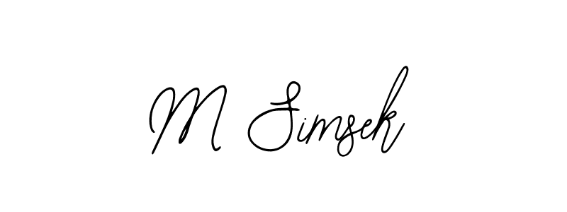 You should practise on your own different ways (Bearetta-2O07w) to write your name (M Simsek) in signature. don't let someone else do it for you. M Simsek signature style 12 images and pictures png